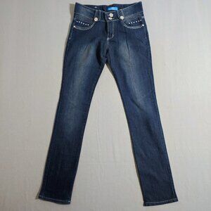Belleza jeans women's junior size 9 ink blue colour high waist skinny straight